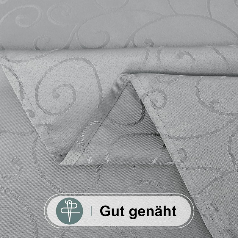 Homaxy Table Cloth Rectangular 140x180 cm, Washable Polyester Jacquard Tablecloth,