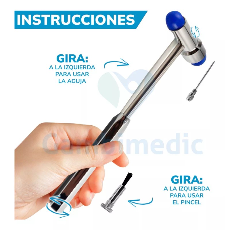 Gambimedic Martillo Buck Para Reflejos Neurologico Gambimedic Color 5pz