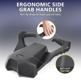 Aferrizu Upgraded Passenger Seat Compatible with Can Am Ryker 600 900 (MAX Mount 219400800 Required) Comfort Rear Passenger Seat with Grab Handles, Black