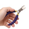 Flat Nose Pliers Blue Handle Double Spring Structure Carbon Steel