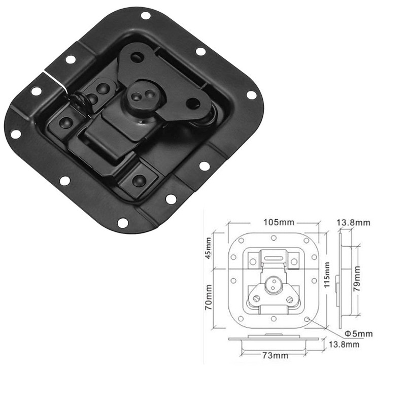 Semetall 2 Pack 4.4x4.1 Inch Heavy Duty Metal Spring Loaded