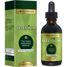 Go Nutrients Selenium Liquid Drops ??? 200mcg Selenomethionine for Men & Women...