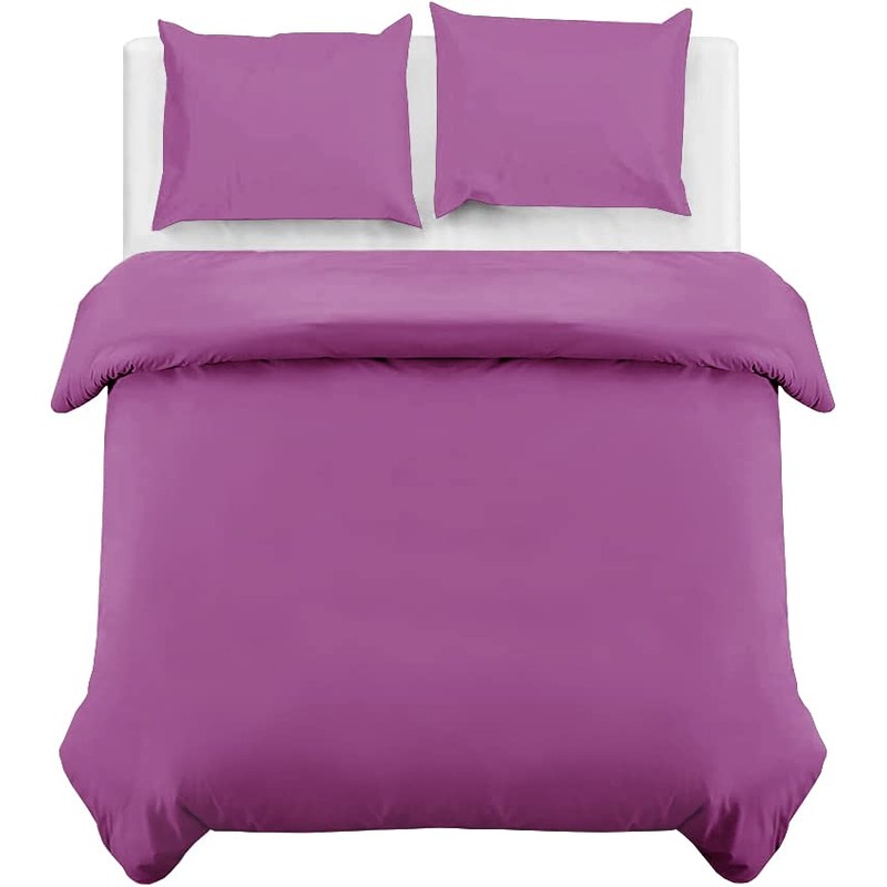 MOONLIGHT20015 Single Duvet Cover Purple Solid Soft Single Bedding Duvet