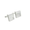 Square Cufflinks with ‘3’ Engraved - 3rd Anniversary
