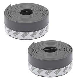 Tira de Sellado, 2Pcs 5M/16Ft Tira de Sellado para Puerta y Ventana,Tira de Sellado de Ventanas Autoadhesiva,Tiras Guardapolvo para Puerta, para Sellar Huecos en Baños,Ventanas, Puertas (Gris)