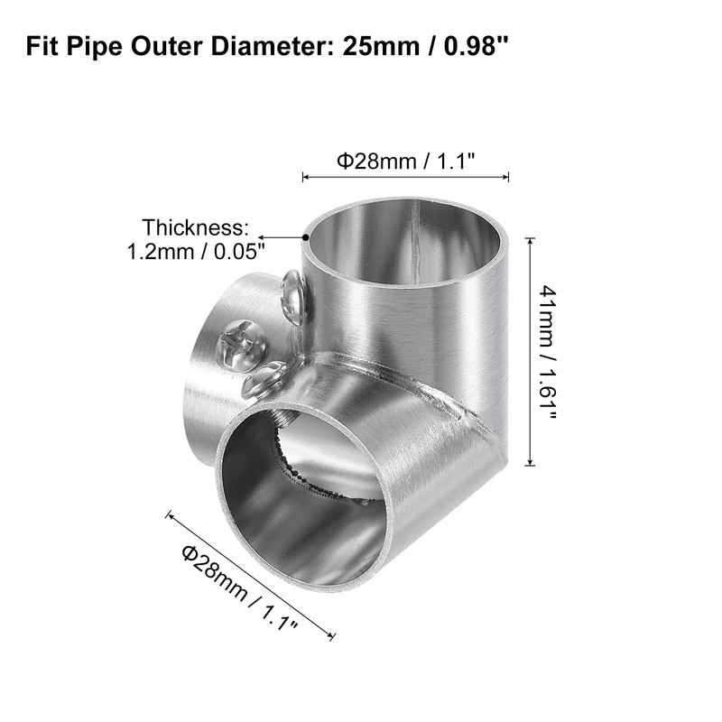 uxcell 1Pcs 90 Degree 3-Way Elbow Pipe Fitting Connector, Fit