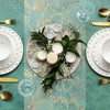 sourcing map Gold Tone Table Runner Roll, 11" x 30