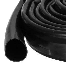 sourcing map 1m PVC Cable Sleeve Tubing, 25mm 1 Inch PVC Tube Black Cord Organizer Wire Shielding Sheathing Wrap