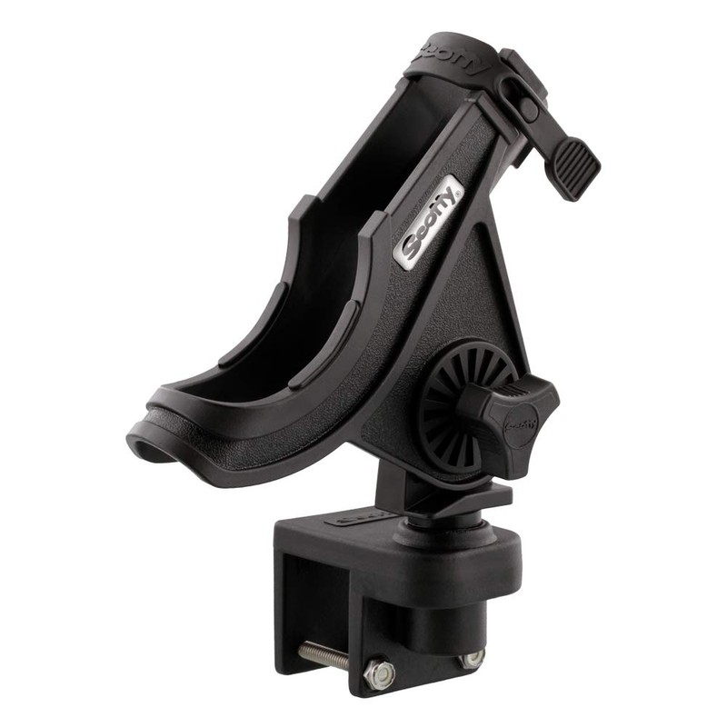 Scotty #284-BK Baitcaster/Spinning Rod Holder w/ #243 Square Rail Mount