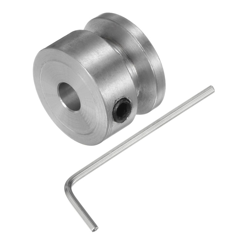 sourcing map Single Groove Pulley 4 mm Fixed Bore 16
