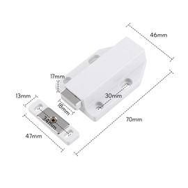 KTHZI 4 Pack Push to Open Door Catches,Magnetic Door Latch Closer for Cupboard,Internal Doors,Cabinets,Drawer,Wardrobe