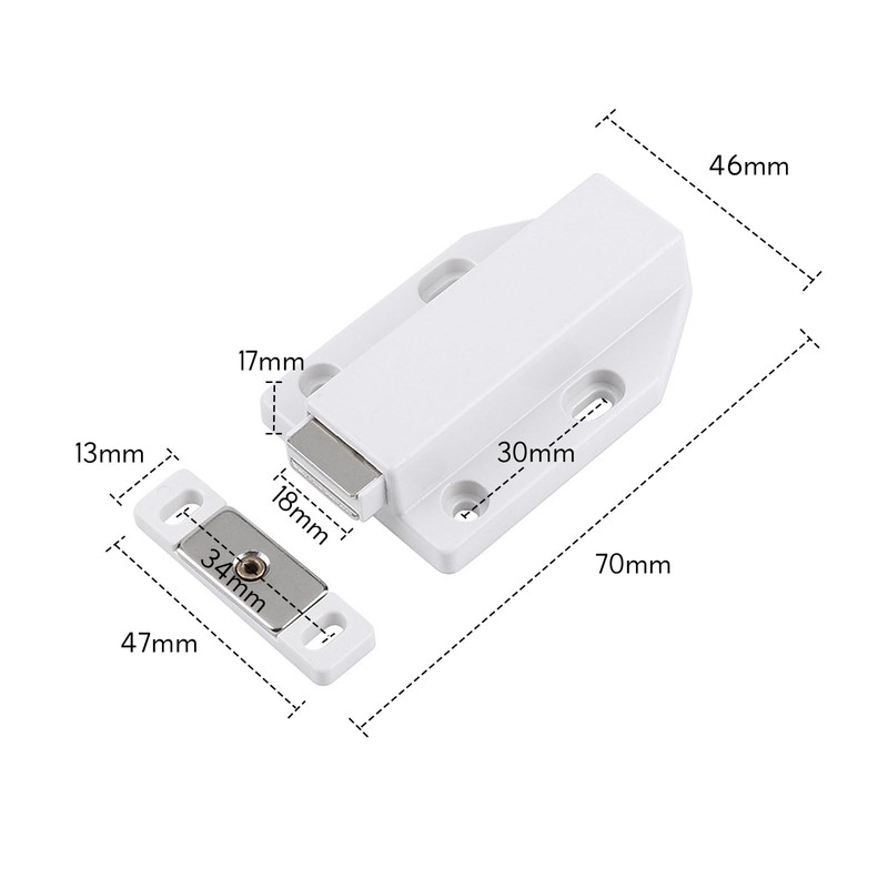 KTHZI 4 Pack Push to Open Door Catches,Magnetic Door Latch