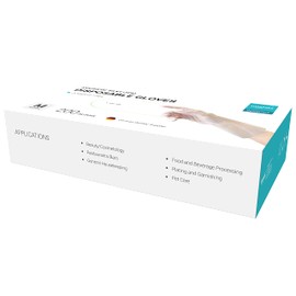 EUROPAPA® 100, 200, 300, 450 Pieces Value Pack TPE Transparent and Blue Disposable Gloves in Box Disposable Gloves Latex-Free Rubber Gloves Powder-Free Gloves in Sizes S, M, L, XL (Tansparenz-200, L)