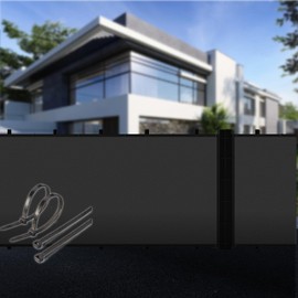 SHADESPEARE 7' x 101' Black Fence Privacy Screen,with Bindings & Grommets,Heavy Duty for Gardens,Backyard,Patio,Tennis Court,Pool,Construction Project,Outdoor Events,Support Customization