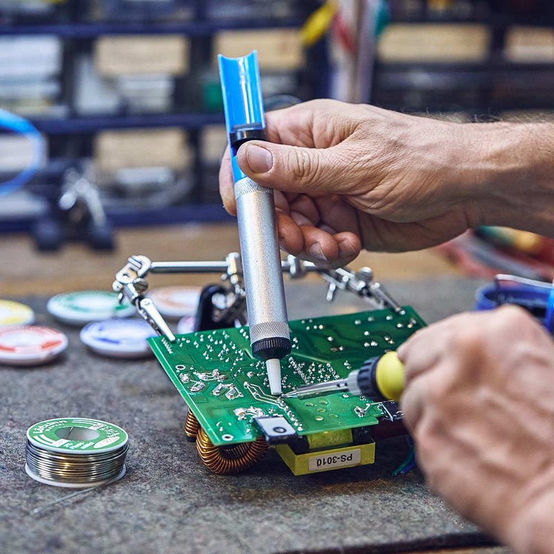 edi-tronic Desoldering Pump, Soldering Pump, Desoldering Sucker, Aluminium Teflon Tip,