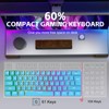 Snpurdiri 60% Wired Gaming Keyboard, RGB Backlit Mini Keyboard, Small