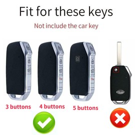 ontto Car Key Case Fits Kia Sportage R GT Stinger Sorento Ceed Cerato Forte NIRO Soul Telluride Proceed Seltos ABS Protective Key Case Key Case Key Case Key Case 3 Buttons Red