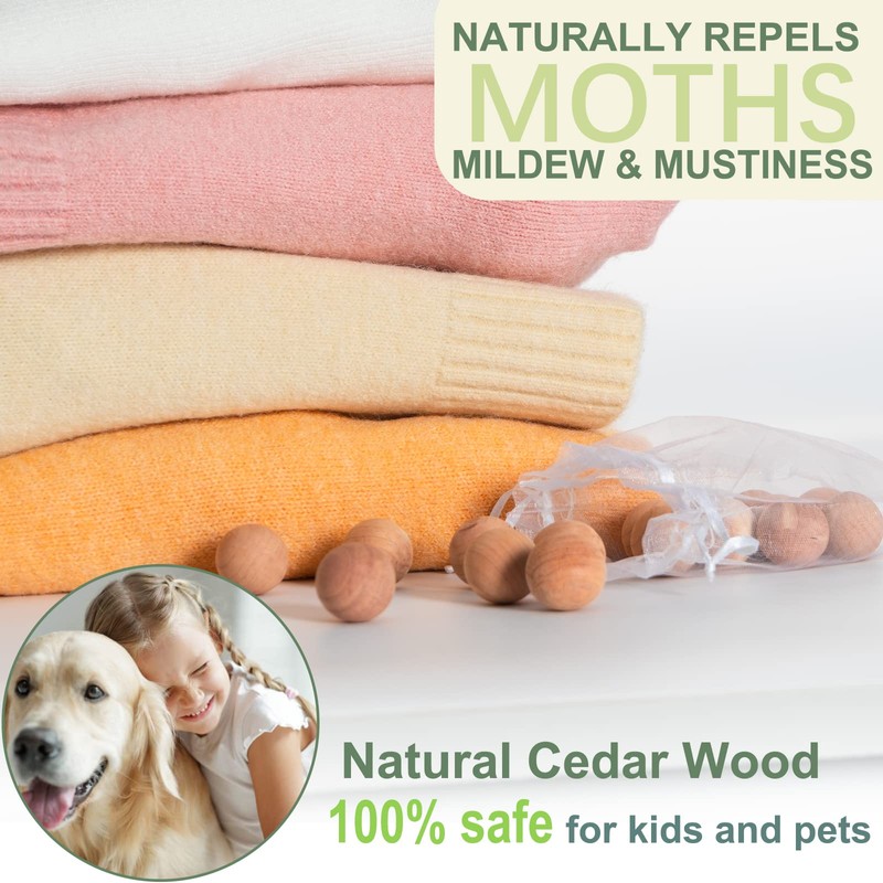 22L Cashmere Sweater Storage Bag And Natural Cedar Ball |