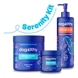 Dogelthy Serenity Kit Cerdo Calming Powder Aceite Pill Wrap