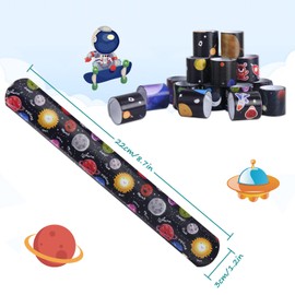 flintronic Snap Bracelets for Children, Colourful Bracelets with Animal/Space/Dinasour/Unicorn/Mermaid, Snap Bracelets, Party Bags, Children's Birthday Party Favours, for Children, Boys and Girls