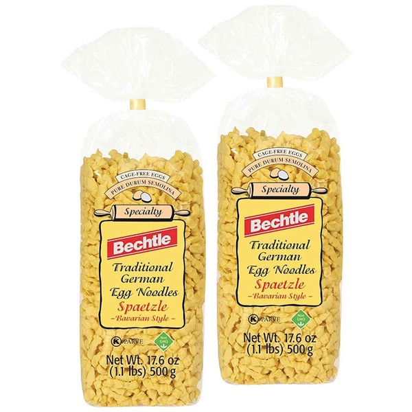 Bechtle Bavarian Style Spaetzle Traditional German Egg Noodles, 17.6 Ounce (Pack of 2)
