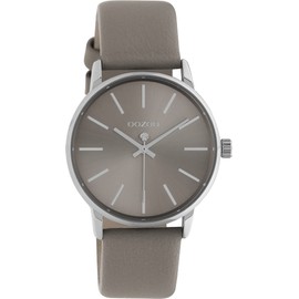 Oozoo Timepieces Women's Watch - Wrist Watch with 18 mm Leather Strap | High-Quality Watch for Women - Elegant Analogue Women's Watch in Round, Taupe/Silver, Strap.