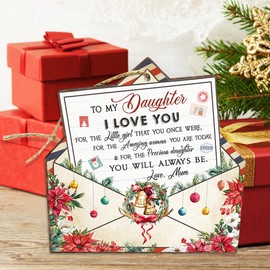 Daughter Christmas Ornaments 2024, Daughter Gifts from Mom, Daughter Ornaments for Christmas Tree, Inspirational Gifts from Mother to Daughter, Gifts for Daughters