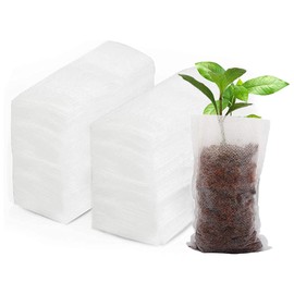 100pcs Grow Bags,Biodegradable Non-Woven Plant Nursery Bags Plant Fabric Seedling Pots Bags Plants Home Garden Supply (9.8 * 9.8)