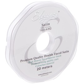 ELEGANZA Double Faced Satin 6mm x 20m White No.01