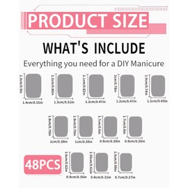 FDCGAS 48 pcs Soft Gel Nail Tips,Ombre Rosa Nägel zum Aufdrücken, kurz, mittelgroß, quadratisch, weiß und rosa, zum Aufkleben der Nägel, künstliche Nägel für französische Maniküre