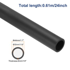 QUARKZMAN Pipe Insulation Foam Pipe Insulation 32 mm (1 1/4 Inch) ID 44 mm OD 24 Inch Heat Protection for Frost Protection, Handle Insulation, Black