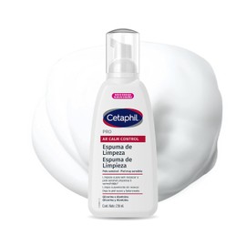 Cetaphil Pro AR Calm Control Espuma Facial Calma Rojez Piel Sensible 236 ml | Con glicerina, alantoína y cafeína; limpia sin resecar, alivia ardor, comezón, resequedad y suaviza piel con rojez sensible.
