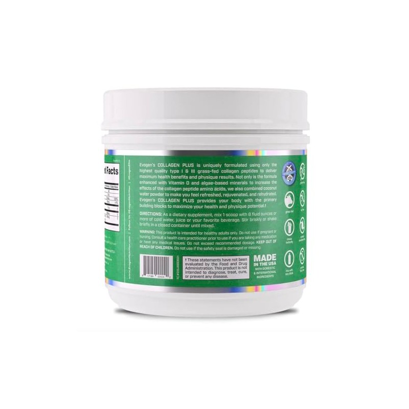 Genérico EVOGEN COLLAGEN PLUS HYDRATION 30 SERV/VAINILLA/Colageno Hidrolizado /