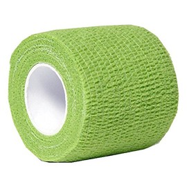Aguaton Self-Adherent Stretch Cohesive Athletic Tape Wrap Bandage 2 inches by 6 yards (Pack of 12) (Lime)