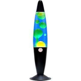 BAOYIKU Magma Lamp, 16inches Motion Lamps with Blue Liquid Green Wax Cool Night Light Home Bedroom Office Decoration Lighting Holiday Presents for Adults
