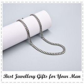 KORAS Gifts for Him, Mens Gifts Cuban Chain Necklace Gifts for Boyfriend Husband, I Love You Gifts for Him Jewellery Presents for Birthday Christmas Valentines Day