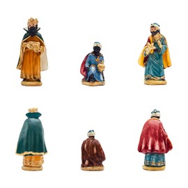 Gesar Figures 3 Three Kings for Nativity Scene 11 cm - Set of 3 Three Kings for Nativity Scene Made of Resin - Nativity Figures - Nativity Figures Made of Hand-Painted Figures - Nativity Scene