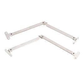 Pack of 2 flap holder, flap hinge, all-metal folding hinge, 180° flap holder, flap fitting, high-quality all-metal, cabinet door hinge with noise reduction, nickel-plated