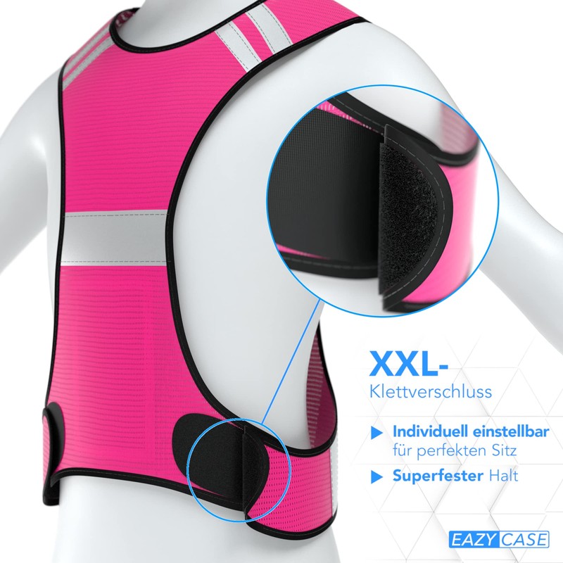 EAZY CASE EAZY CASE Reflektorweste, Sicherheitsweste, flexibel einstellbar, Warnweste mit