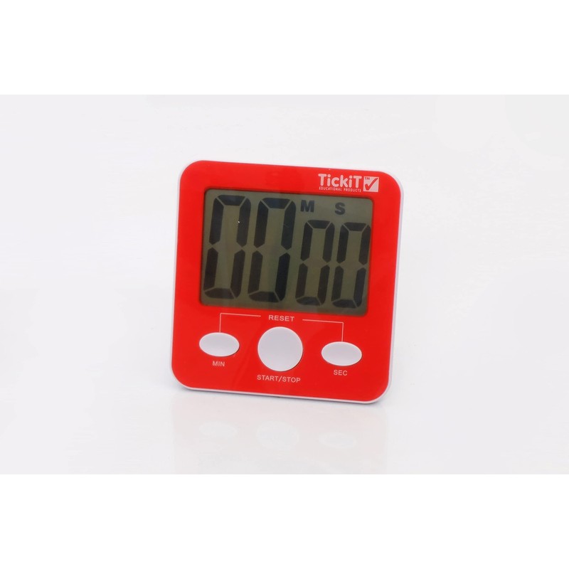 TickiT 92077 Jumbo Timer - Red - Digital Timer with