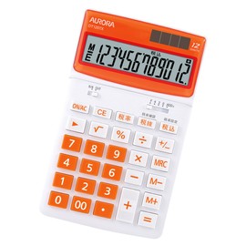 Aurora Japan DT125TX-O Desktop Color Calculator, Orange