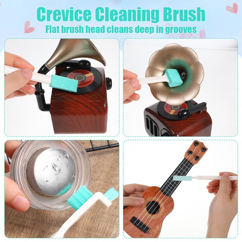 8 Pcs Small Cleaning Brushes for Tight Spaces, Multi-Purpose Tiny