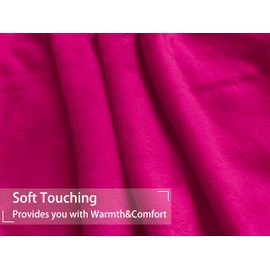 iMaylex Soft Flannel Fleece Blanket for Bed Couch Sofa, Plush Microfiber, Cozy and Lightweight, Fuchsia, 27 x 39 inch (70 x 100 cm)