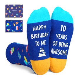 Zmart 10 Year Old Birthday Gifts for Boys - Socks for Tween Boys Girls Age 10, Presents for 10 Year Olds, 10 Year Old Boy Gift Ideas, Blue