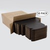 SUNLPH 50 Pack 4x4x1 Inches Small Shipping Boxes, Black Corrugated