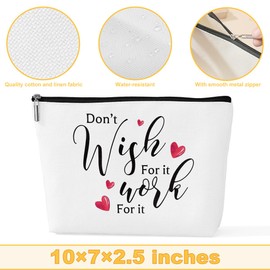 Positive Affirmations Gifts, Workout gifts Inspirational Gifts Makeup Bag, Encouragement Gifts for Women Female Bestie Coworker BFF Daughter Mothers Day Birthday Gifts, Gym Motivational Cosmetic Bag