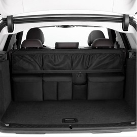 MTSDM Car Trunk Organizer, Multi-Functional Car Boot Organiser with Velcro & Strap Installation, Backseat Hanging Bag Zippered Detachable Compartments Large Pockets for All Cars Rear Seat Storage