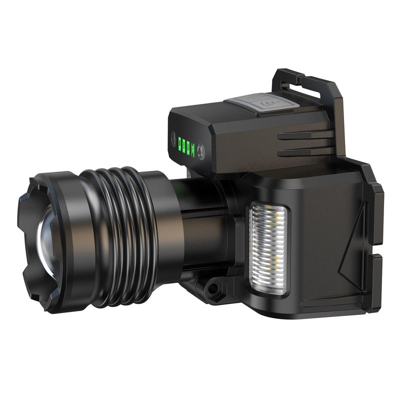 LED Headlamp with Motion Sensor Waterproof USB Rechargeable Headlight Zoomable