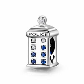 GNOCE Police Charm Bead 925 Sterling Silver Charm Fit Bracelet/Necklace for Women Girls Wife Daughter