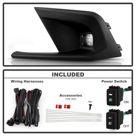 ACANII - For 2022-2023 Honda Civic Front Bumper LED Fog Lights Driving Lamps w/Switch Replacement Pair Set Left+Right